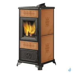 Poêle à Bois EK63 Decor Evo Puissance 7.5kW Sortie Fumée Supérieure Ø15cm