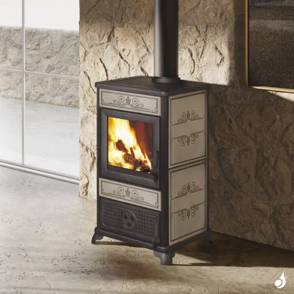 Poêle à Bois EK63 Fancy Evo Puissance 10.8kW Sortie Fumée Supérieure Ø15cm – Image 3