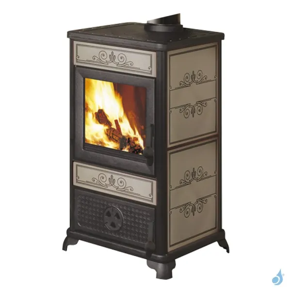 Poêle à Bois EK63 Fancy Evo Puissance 10.8kW Sortie Fumée Supérieure Ø15cm