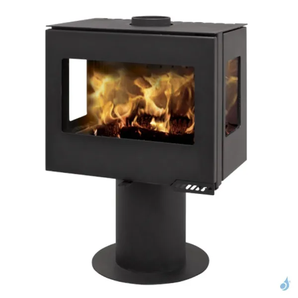 Poêle à Bois France Turbo Lorena 8 Puissance 8kW Sortie Fumée Supérieure – Image 2