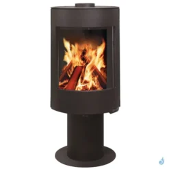 Poêle à Bois France Turbo Maura 7 Puissance 7kW Sortie Fumée Supérieure