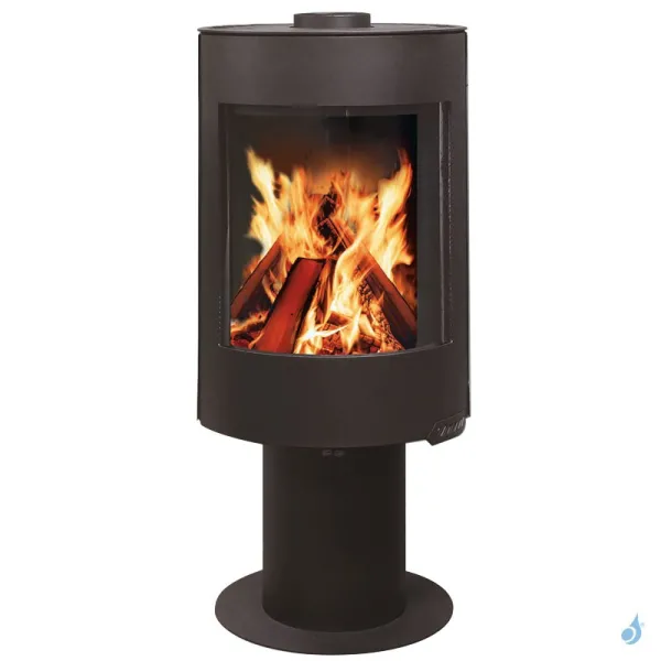 Poêle à Bois France Turbo Maura 7 Puissance 7kW Sortie Fumée Supérieure