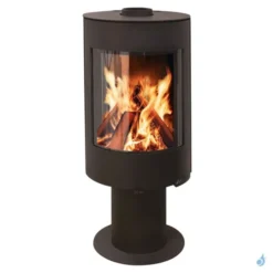 Poêle à Bois France Turbo Serena 8 Puissance 8kW Sortie Fumée Supérieure