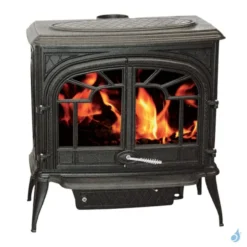 Poêle à Bois Franco Belge Gascon 2 Portes Avec Arcades Puissance 11.3kW Sortie Fumée Postérieure Ou Supérieure