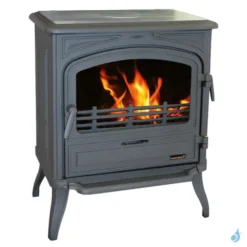 Poêle à Bois Franco Belge Limousin Puissance 10kW Sortie Fumée Postérieure Ou Supérieure