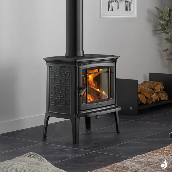 Poêle à Bois Hergom Craftsbury HF Puissance 7kW Sortie Fumée Supérieure – Image 3