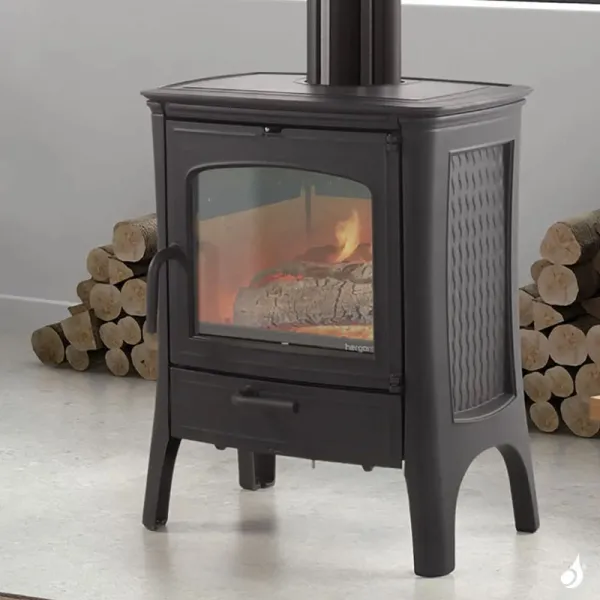Poêle à Bois Hergom E-20 SE Puissance 5.7kW Sortie Fumée Supérieure – Image 3