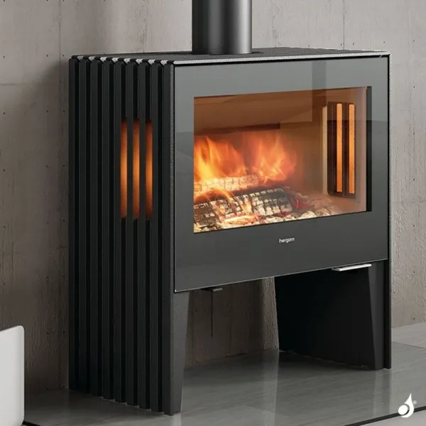 Poêle à Bois Hergom Glance LV Puissance 7kW Sortie Fumée Supérieure – Image 5
