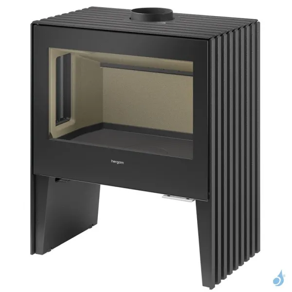 Poêle à Bois Hergom Glance LV Puissance 7kW Sortie Fumée Supérieure