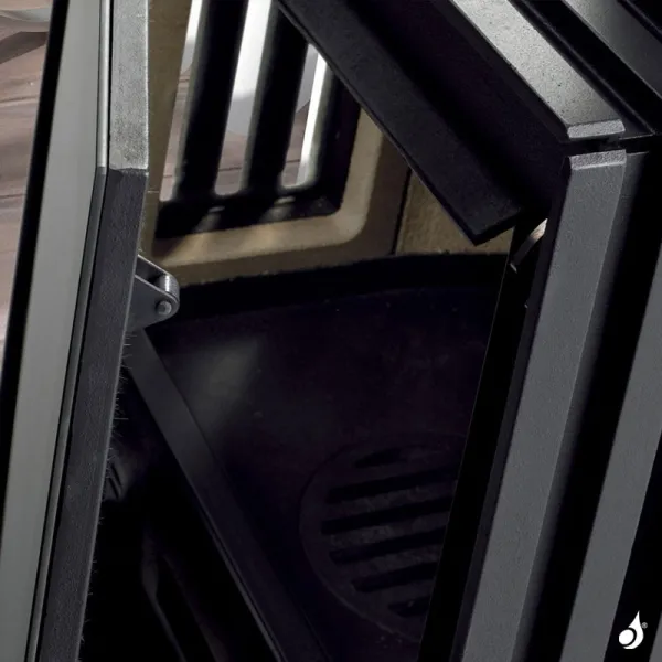 Poêle à Bois Hergom Glance MV Puissance 7kW Sortie Fumée Supérieure – Image 4