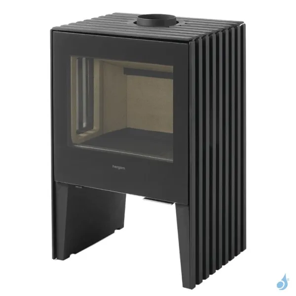 Poêle à Bois Hergom Glance MV Puissance 7kW Sortie Fumée Supérieure