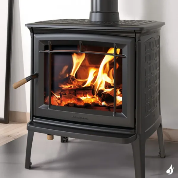 Poêle à Bois Hergom Shelburn HF Puissance 9kW Sortie Fumée Supérieure – Image 3