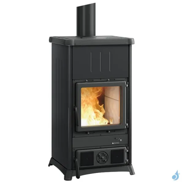 Poêle à Bois La Nordica Concita 2.0 Steel Puissance 11.8kW Avec Récupérateur De Chaleur Sortie Fumée Supérieure