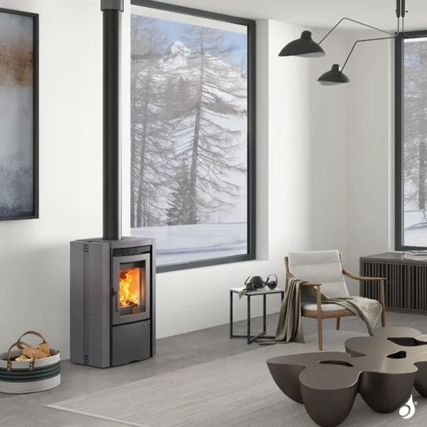 Poêle à Bois La Nordica Ester BII Puissance 7.5kW Sortie Fumée Supérieure – Image 6