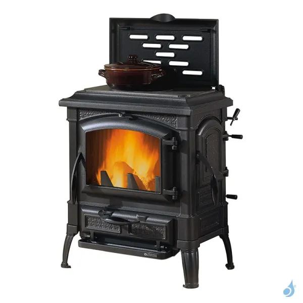 Poêle à Bois La Nordica Isetta Con Cerchi Evo 4.0 Puissance 7.3kW Sortie Fumée Supérieure