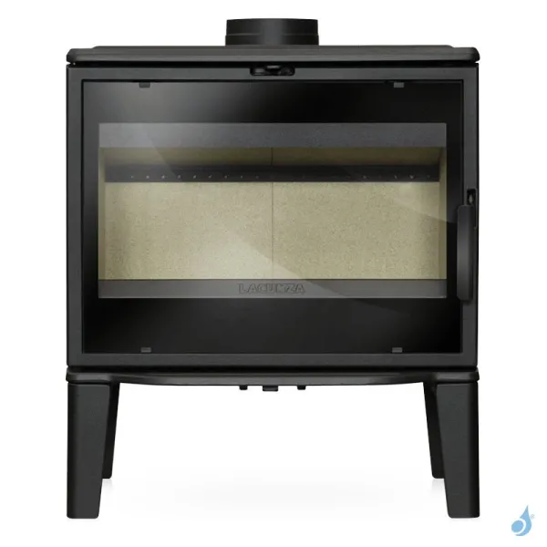 Poêle à Bois Lacunza Biarritz Puissance 9kW Structure Fonte Sortie Fumée Supérieure Ø15 Cm – Image 2