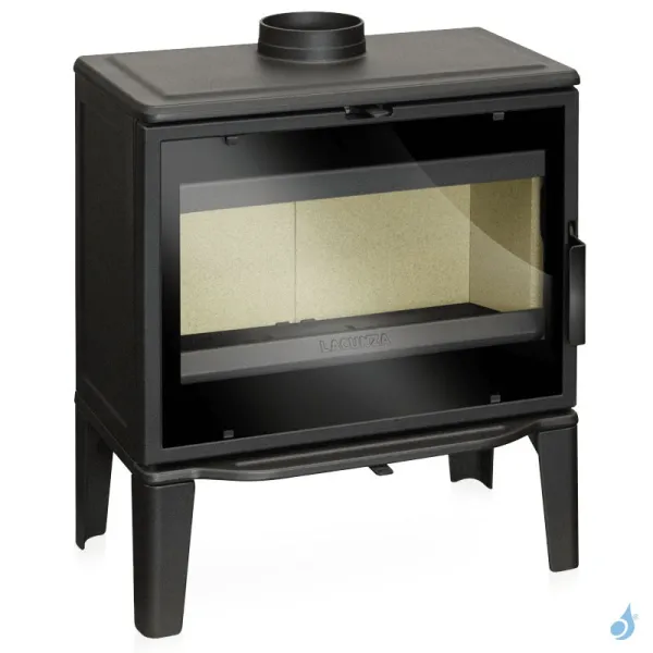 Poêle à Bois Lacunza Biarritz Puissance 9kW Structure Fonte Sortie Fumée Supérieure Ø15 Cm – Image 3