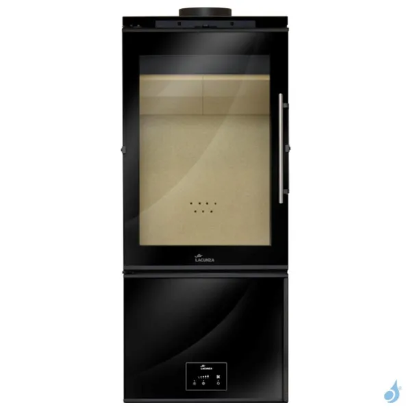 Poêle à Bois Lacunza Calais Puissance 13kW Structure Acier Sortie Fumée Supérieure Ø15 Cm – Image 2