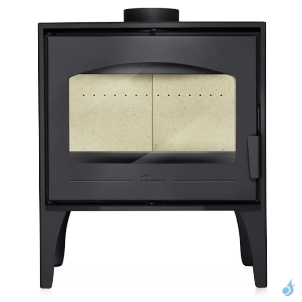 Poêle à Bois Lacunza Calpe Puissance 12kW Structure Acier Sortie Fumée Supérieure Ø15 Cm – Image 2