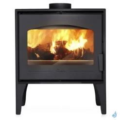 Poêle à Bois Lacunza Calpe Puissance 12kW Structure Acier Sortie Fumée Supérieure Ø15 Cm
