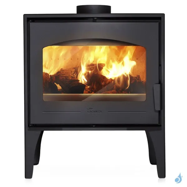Poêle à Bois Lacunza Calpe Star Puissance 7kW Structure Acier Sortie Fumée Supérieure Ø15 Cm