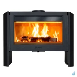 Poêle à Bois Lacunza Leon Puissance 12kW Structure Fonte Sortie Fumée Supérieure Ø20 Cm