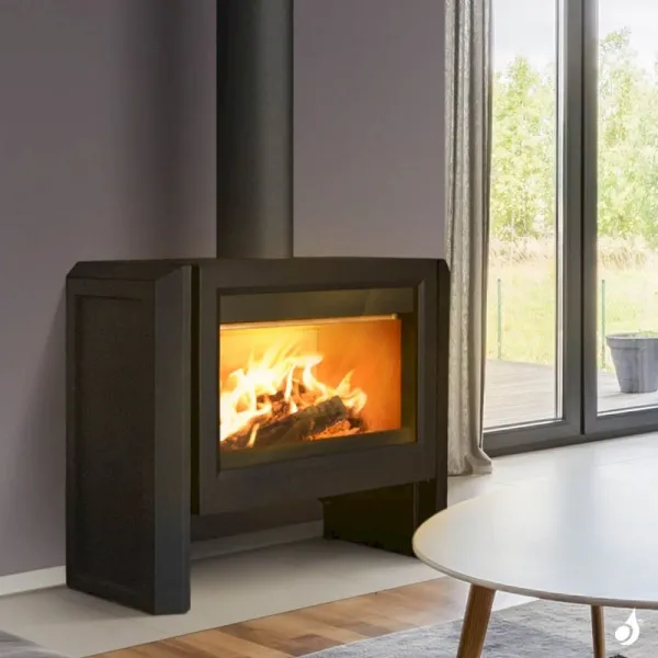 Poêle à Bois Lacunza Leon Puissance 12kW Structure Fonte Sortie Fumée Supérieure Ø20 Cm – Image 5