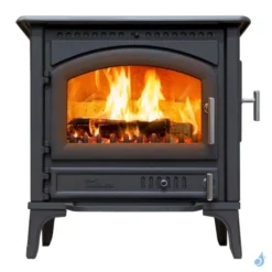 Poêle à Bois Lacunza Levante Puissance 10kW Structure Fonte Sortie Fumée Supérieure Ø15 Cm