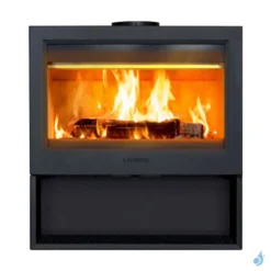 Poêle à Bois Lacunza Lugo Puissance 12kW Structure Fonte Sortie Fumée Supérieure Ø20 Cm