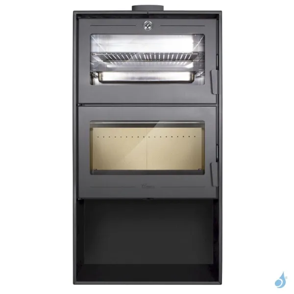 Poêle à Bois Lacunza Oslo Puissance 11.5kW Structure Acier Four De Cuisson Sortie Fumée Supérieure Ø15 Cm – Image 2