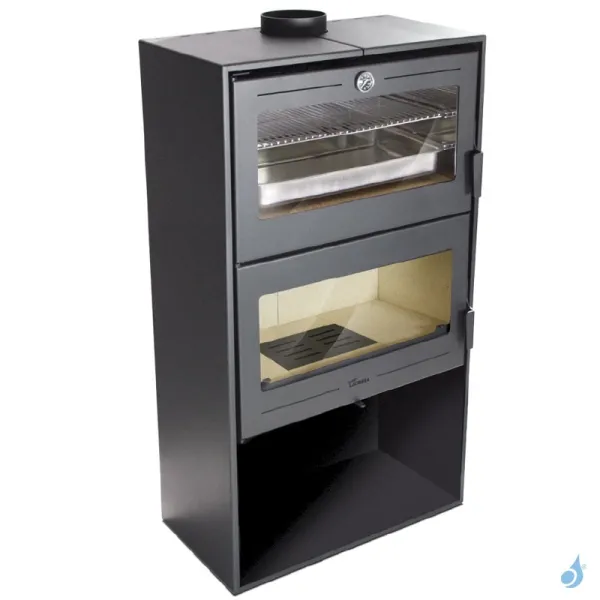Poêle à Bois Lacunza Oslo Puissance 11.5kW Structure Acier Four De Cuisson Sortie Fumée Supérieure Ø15 Cm – Image 3