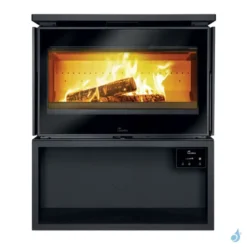 Poêle à Bois Lacunza Paris 700 CLID Puissance 9.5kW Structure Acier Sortie Fumée Supérieure Ø15 Cm