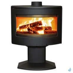 Poêle à Bois Lacunza Tarbes Star Puissance 9kW Structure Fonte Sortie Fumée Supérieure Ø15 Cm