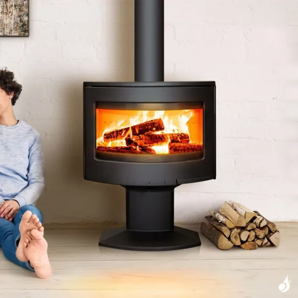 Poêle à Bois Lacunza Tarbes Star Puissance 9kW Structure Fonte Sortie Fumée Supérieure Ø15 Cm – Image 6