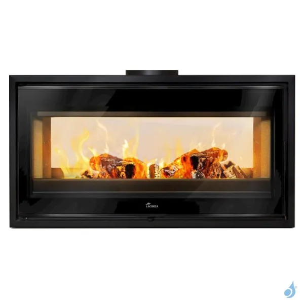 Poêle à Bois Lacunza Verona 1000 Puissance 17kW Structure Acier Sortie Fumée Supérieure Ø20 Cm