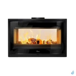 Poêle à Bois Lacunza Verona 800 Puissance 15kW Structure Acier Sortie Fumée Supérieure Ø20 Cm