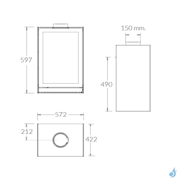 Poêle à Bois Nestor Martin TQ 33 Puissance 5.5kW Catalytic Hybrid Woodbox Sortie Fumée Postérieure Ou Supérieure – Image 2