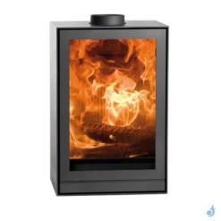 Poêle à Bois Nestor Martin TQH 33 Puissance 8kW Woodbox Sortie Fumée Postérieure Ou Supérieure