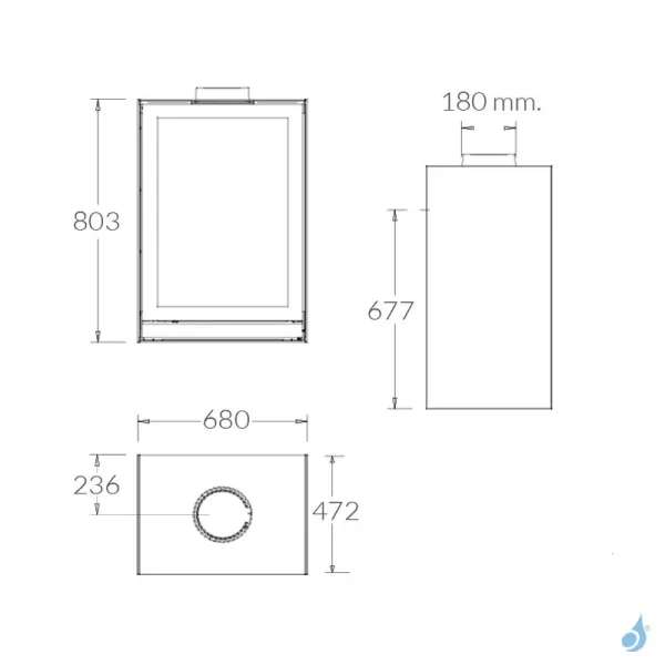Poêle à Bois Nestor Martin TQH 43 Puissance 8.8kW Catalytic Hybrid Woodbox Sortie Fumée Postérieure Ou Supérieure – Image 6