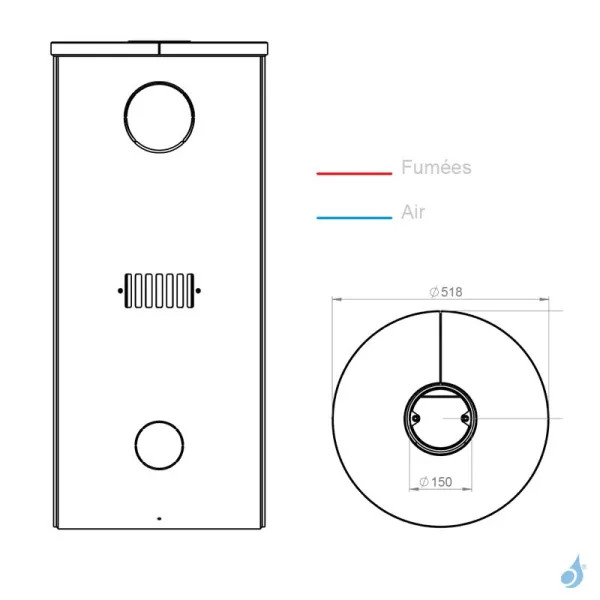 Poêle à Bois Nordrï Kara Ollaire Puissance 7kW Sortie Fumée Postérieure Ou Supérieure – Image 4