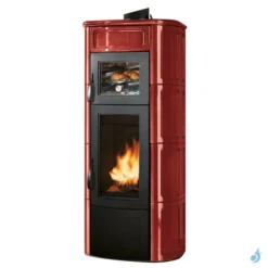Poêle à Bois Palazzetti Elisa Con Forno Puissance 9.7kW Avec Four De Cuisson Sortie Fumée Supérieure