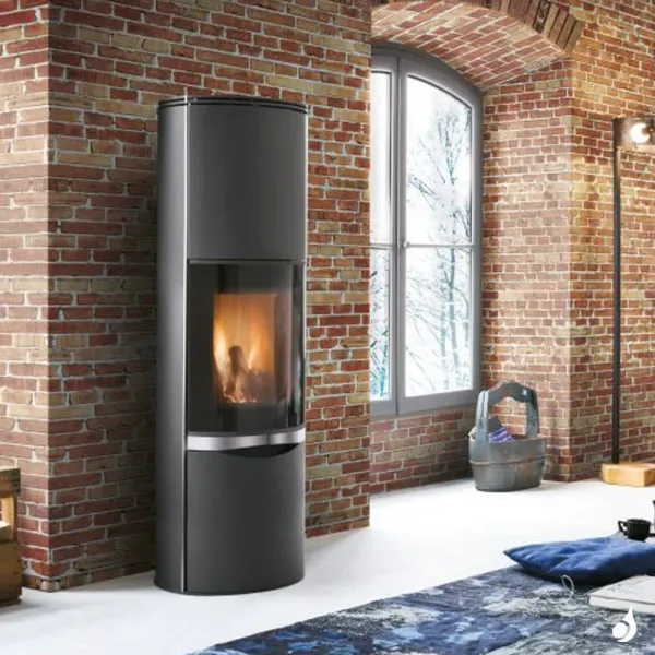 Poêle à Bois Palazzetti Erica Avec Accumulation Puissance 8.3kW Sortie Fumée Supérieure – Image 3