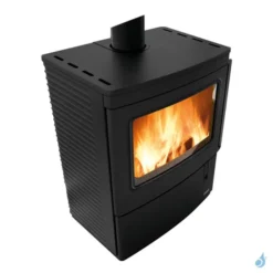 Poêle à Bois Palazzetti Nicole Fonte Twister Flue Puissance 9.1kW Sortie Fumée Supérieure