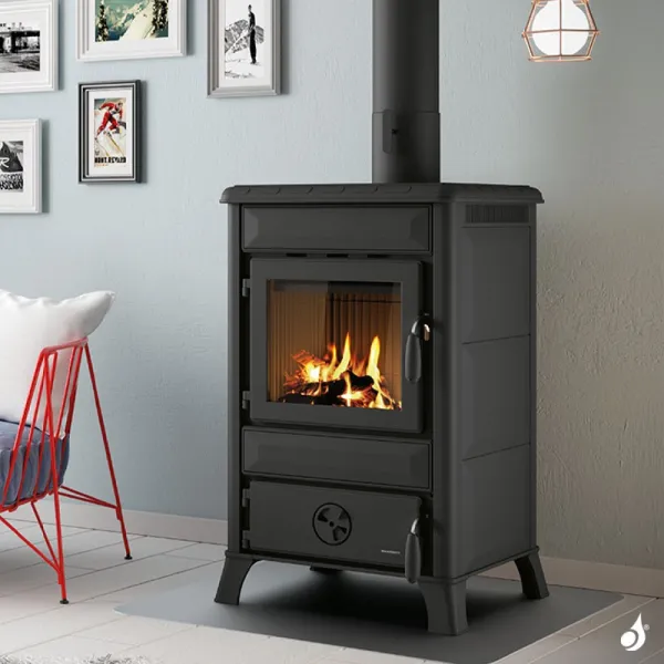 Poêle à Bois Palazzetti Oscar 8 Puissance 8kW Sortie Fumée Supérieure – Image 3