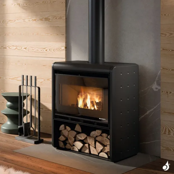 Poêle à Bois Palazzetti Sahara 80 Puissance 12.4kW Sortie Fumée Supérieure – Image 3