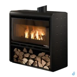 Poêle à Bois Palazzetti Sahara 80 Puissance 12.4kW Sortie Fumée Supérieure