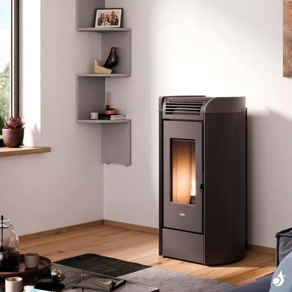 Poêle à Granulés Canalisable CADEL Fenice Plus 11 Puissance 10.5kW WiFi Sortie Fumée Postérieure Ou Supérieure – Image 5