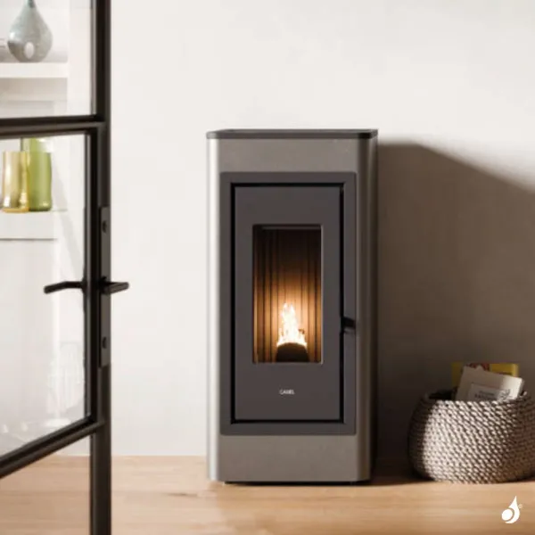 Poêle à Granulés Canalisable CADEL Kobe Plus 11 Puissance 10.5kW WiFi Sortie Fumée Postérieure Ou Supérieure – Image 5