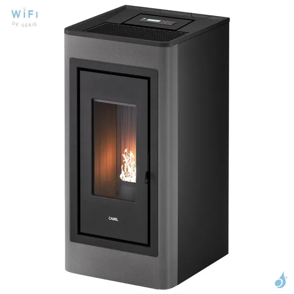Poêle à Granulés Canalisable CADEL Kobe Plus 11 Puissance 10.5kW WiFi Sortie Fumée Postérieure Ou Supérieure