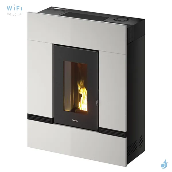 Poêle à Granulés Canalisable CADEL Mithos Plus 14 Ps Puissance 14kW WiFi Sortie Fumée Postérieure
